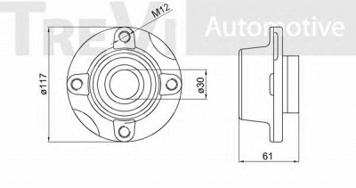 TREVI AUTOMOTIVE wb2135 -  Комплект подшипника ступицы колеса